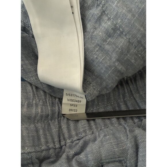 Athleta Cabo Joggers Women’s 4P Chambray Blue Pull-On Pants 100% Linen - Picture 9 of 13